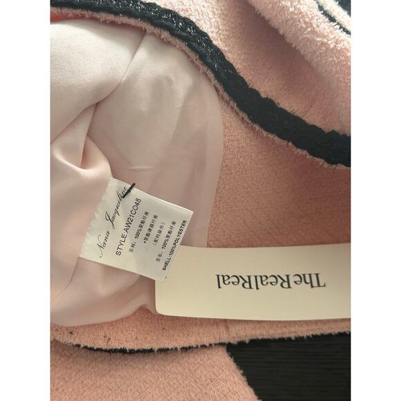 Nana Jacqueline Coco Blazer Cropped Tweed Baby Pink size Medium - Picture 7 of 7